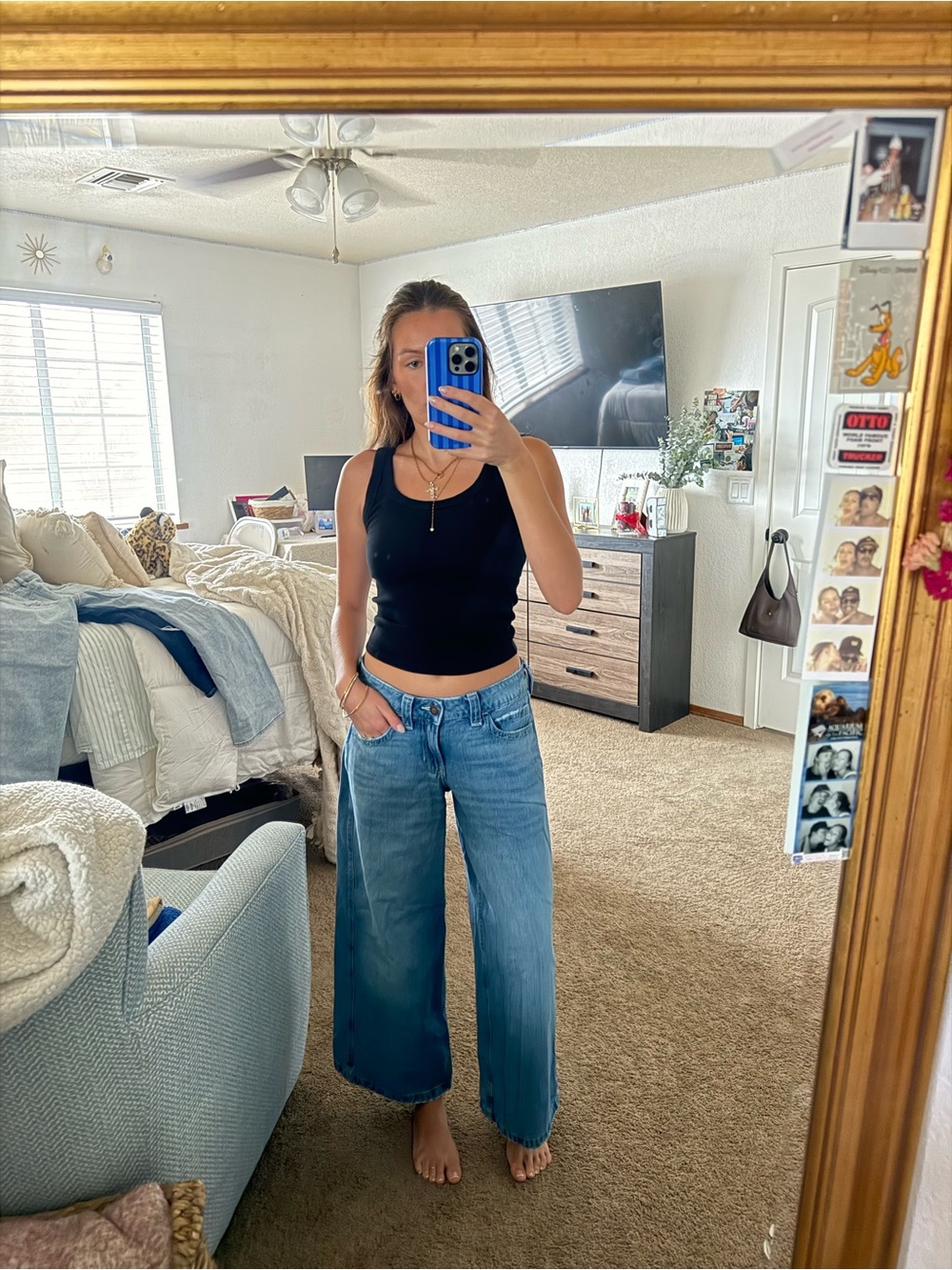Hollister Light Blue Wide-Leg High-Rise Jeans